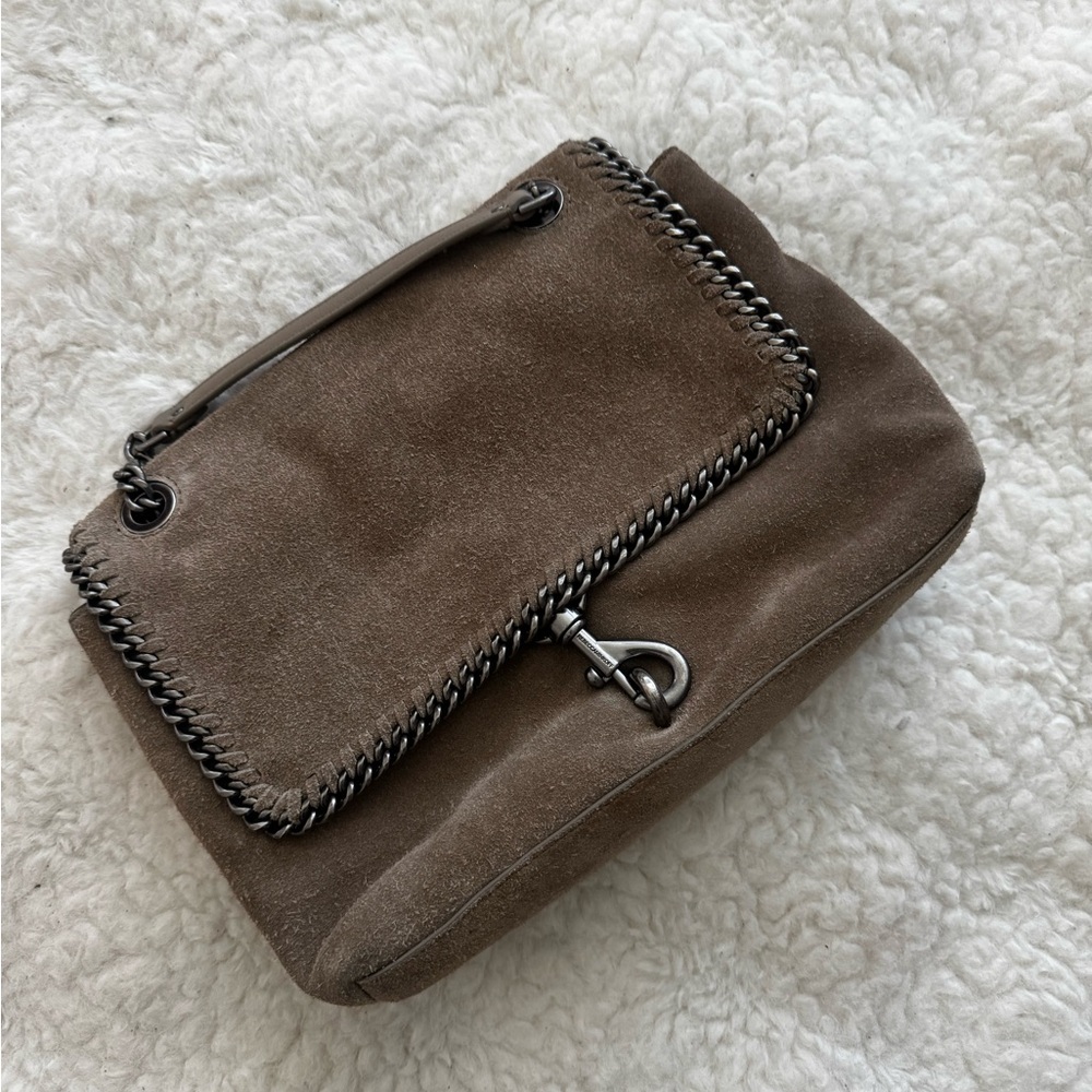Rebecca Minkoff Suede Edie Chain-Trimmed Crossbody/Shoulder Bag